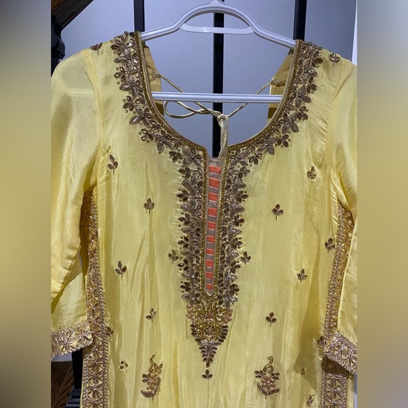 Yellow & Orange Sharara - Picture 2 of 10
